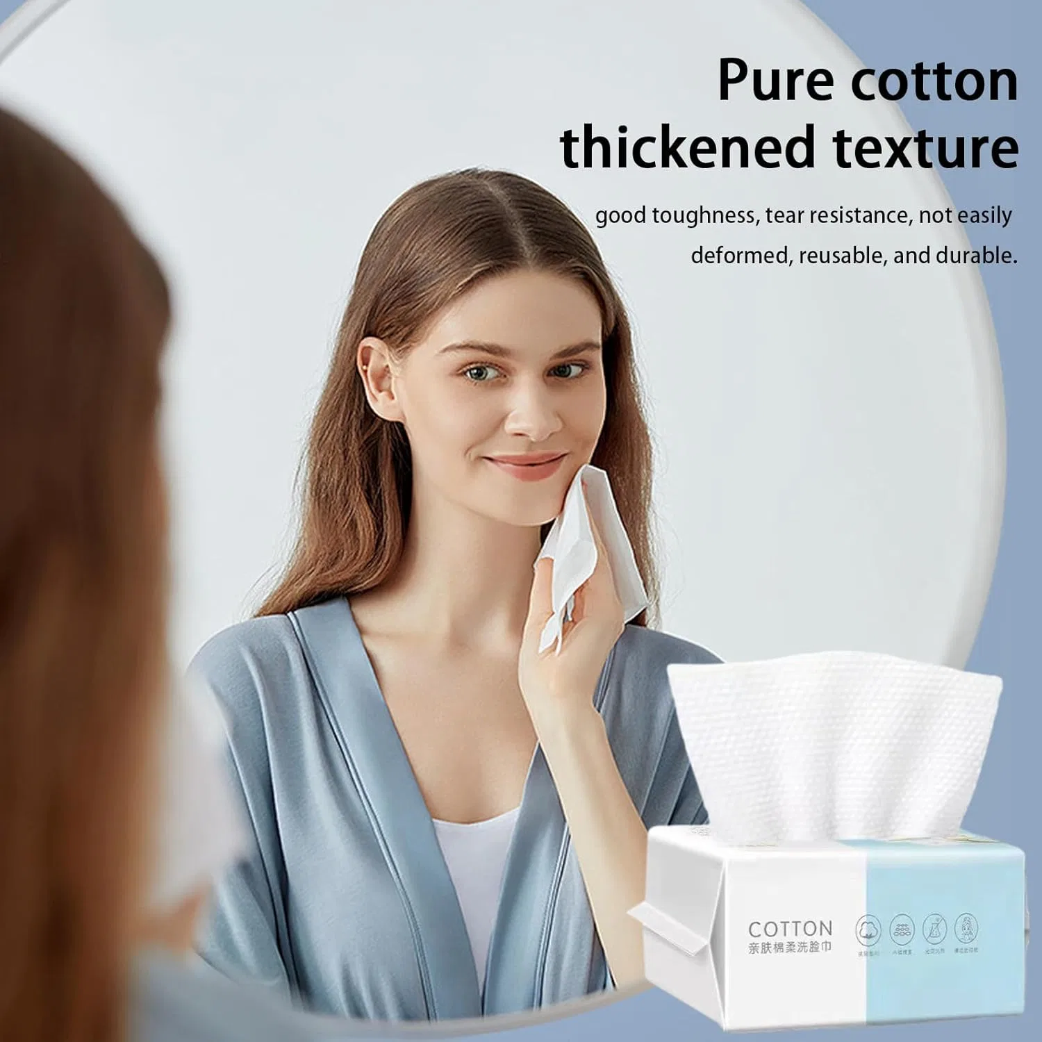 Средство для снятия макияжа — Салфетки для лица Dry Wipe Large Super Soft, без бренда, , ×20 см, 180 г — фото 2