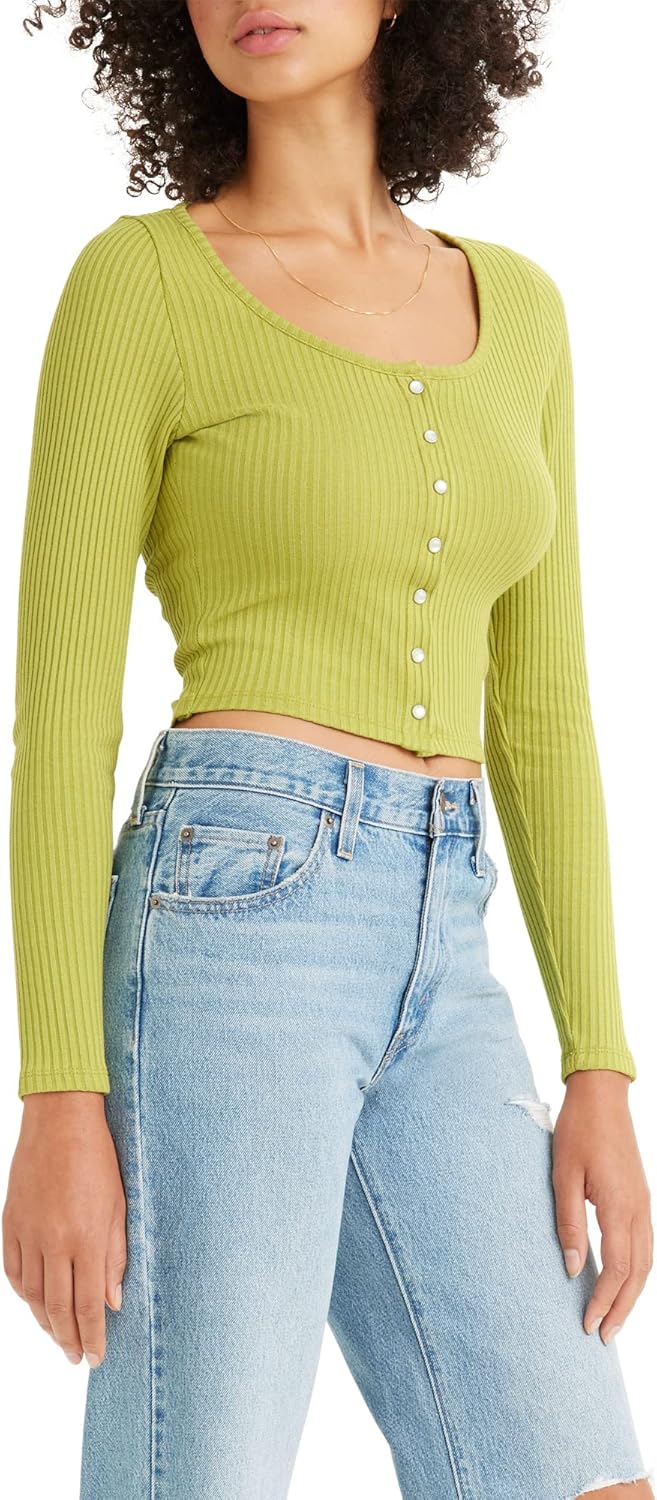 

Женский топ Levi's Britt с застежкой спереди (также доступен в размере Plus), (New) Guacamole