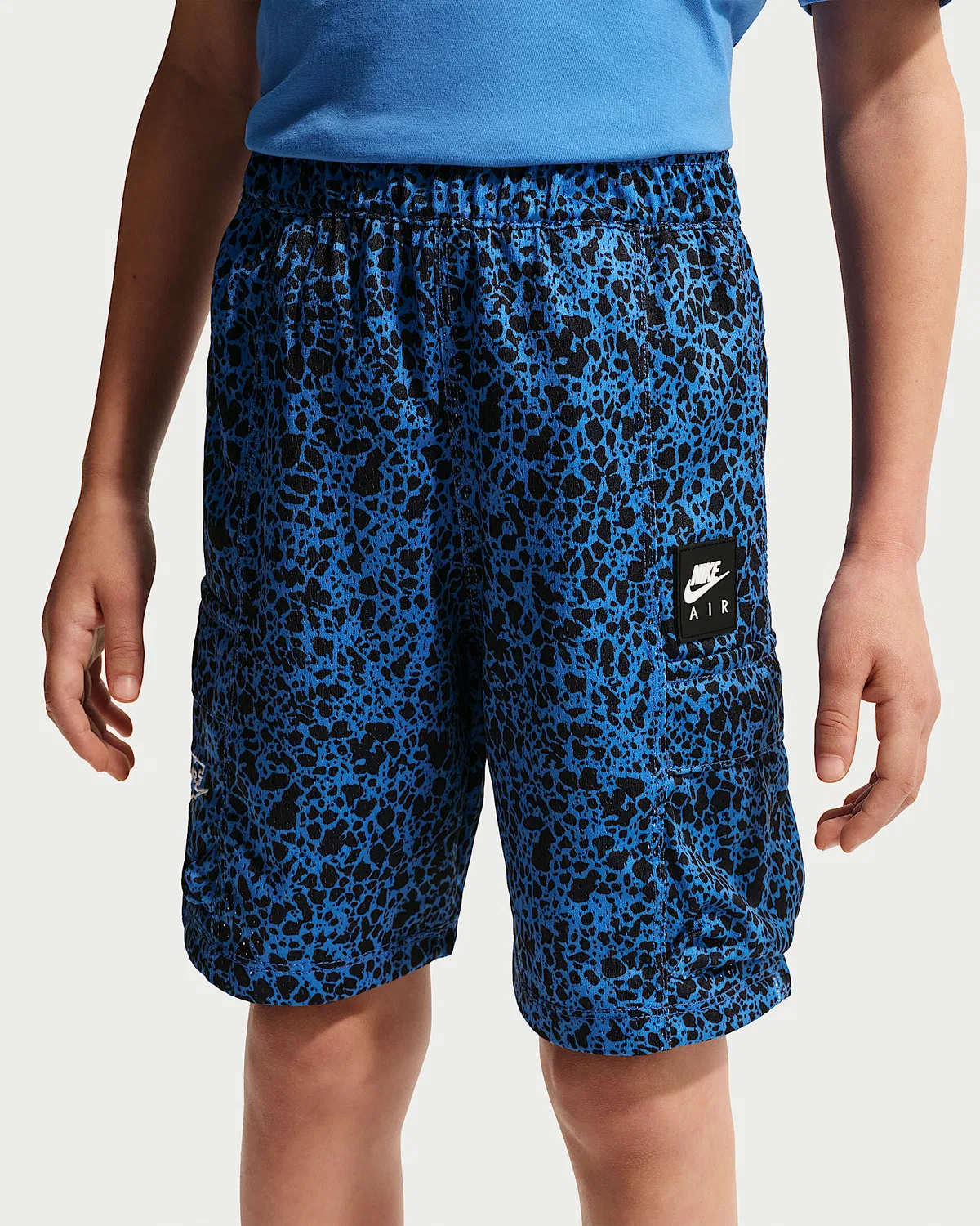 Детский набор Nike Dri-FIT 2-Piece Air Printed Cargo Shorts, Blue Crystal — фото 4