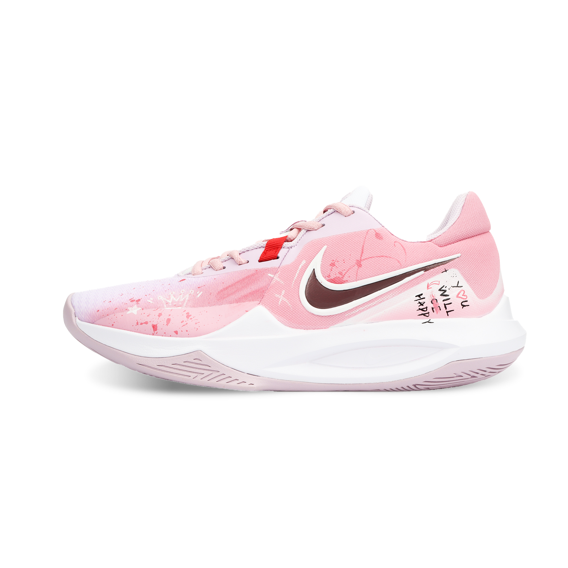 

Nike Баскетбольные кроссовки Precision 6 Cherry Blossom с амортизацией, износостойкие, низкие, мужские, розовые