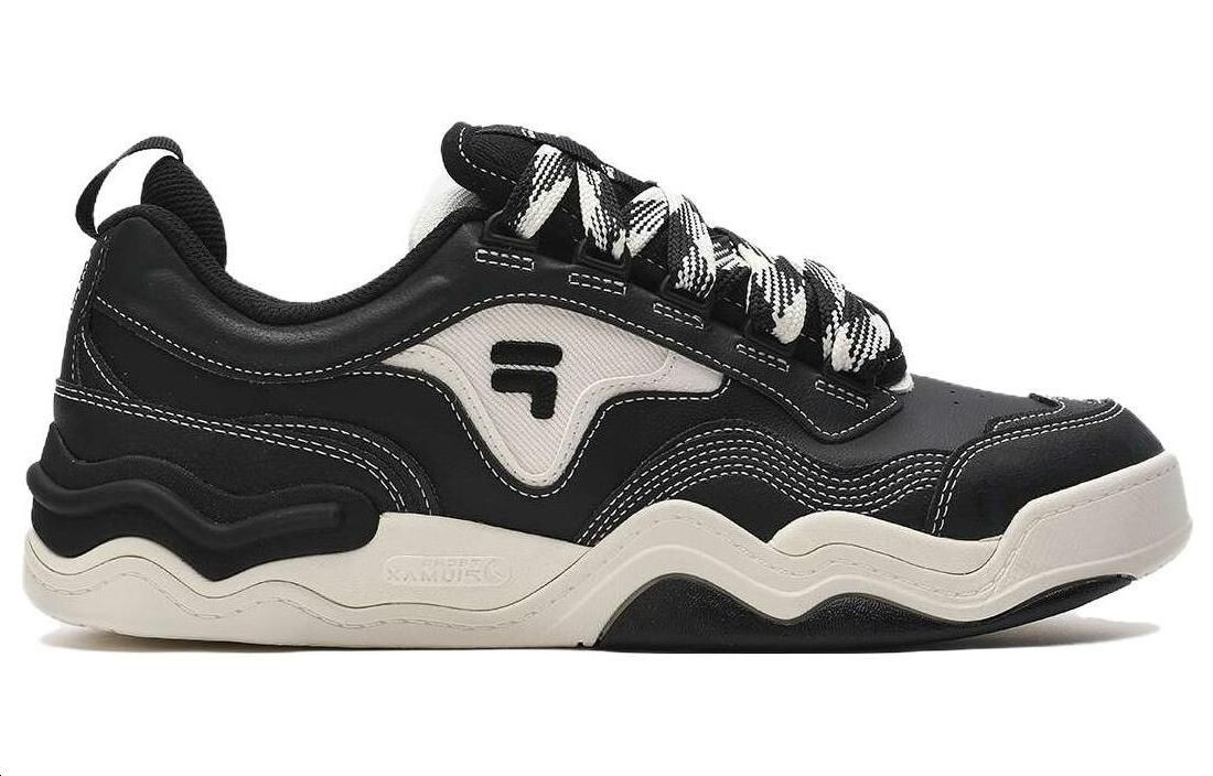 Кроссовки FILA FUSION KICK Wave Bottom Sneakers Skateboarding Shoes Men Low-top Black/off-white, черный — фото 2