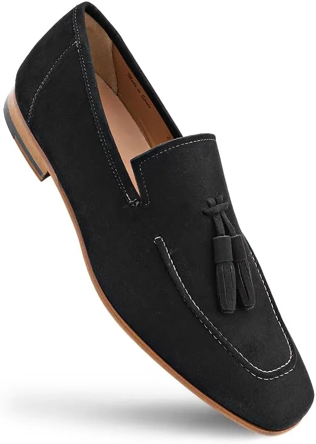 Лоферы замшевые Mezlan Tassel Loafer, черный — фото 3