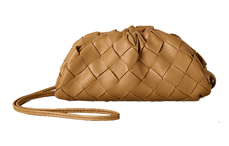 

Bottega Veneta Женская мини-сумочка клатч из овчины медового цвета