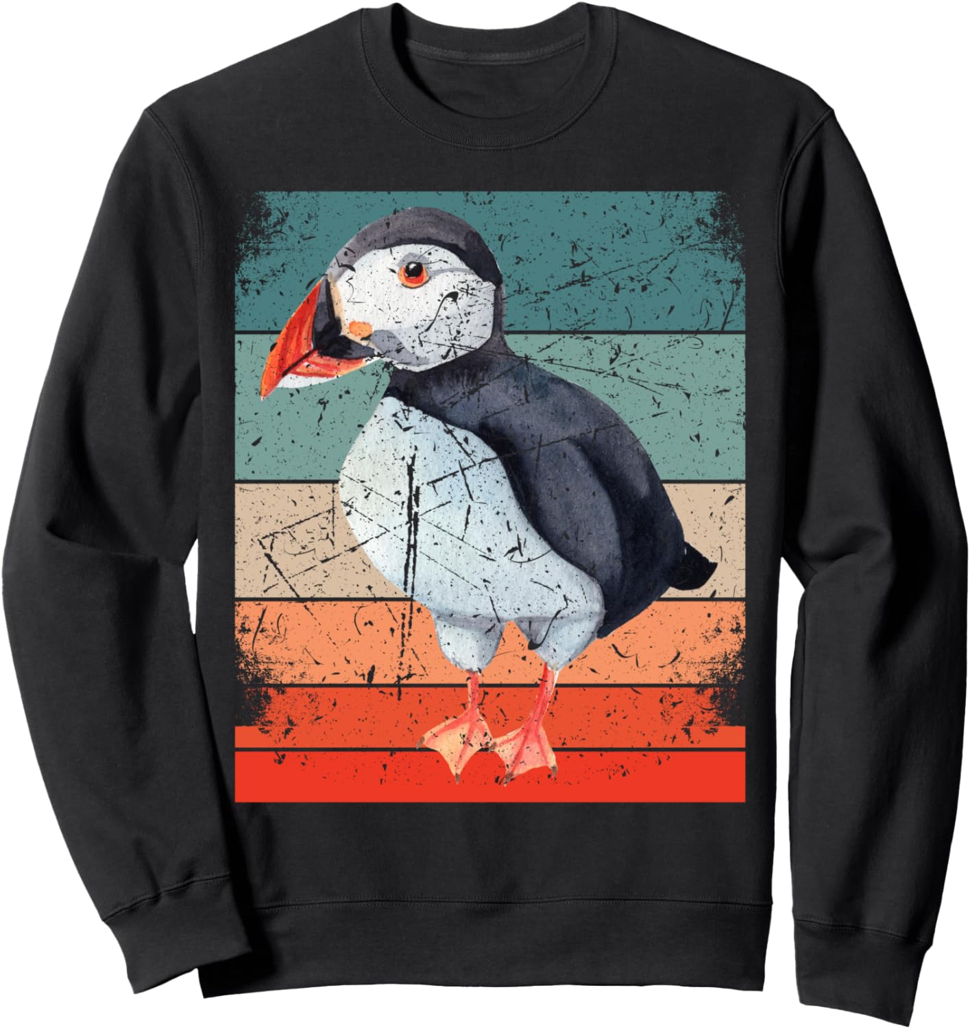 

Толстовка с изображением тупика на закате и попугая Sweetbird Puffin Damen Macareux Moines Kinder Lunde Herren, черный