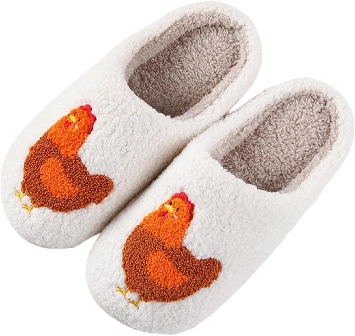 

Домашние тапочки Meet Me at Midnight для женщин и мужчин. Удобные плюшевые домашние тапочки без застежек Jinlonyu, Chicken