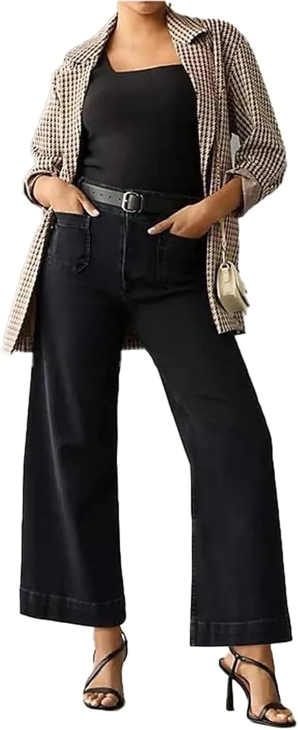 

Женские джинсы Chiccurva с завышенной талией и широкими штанинами Tazeap