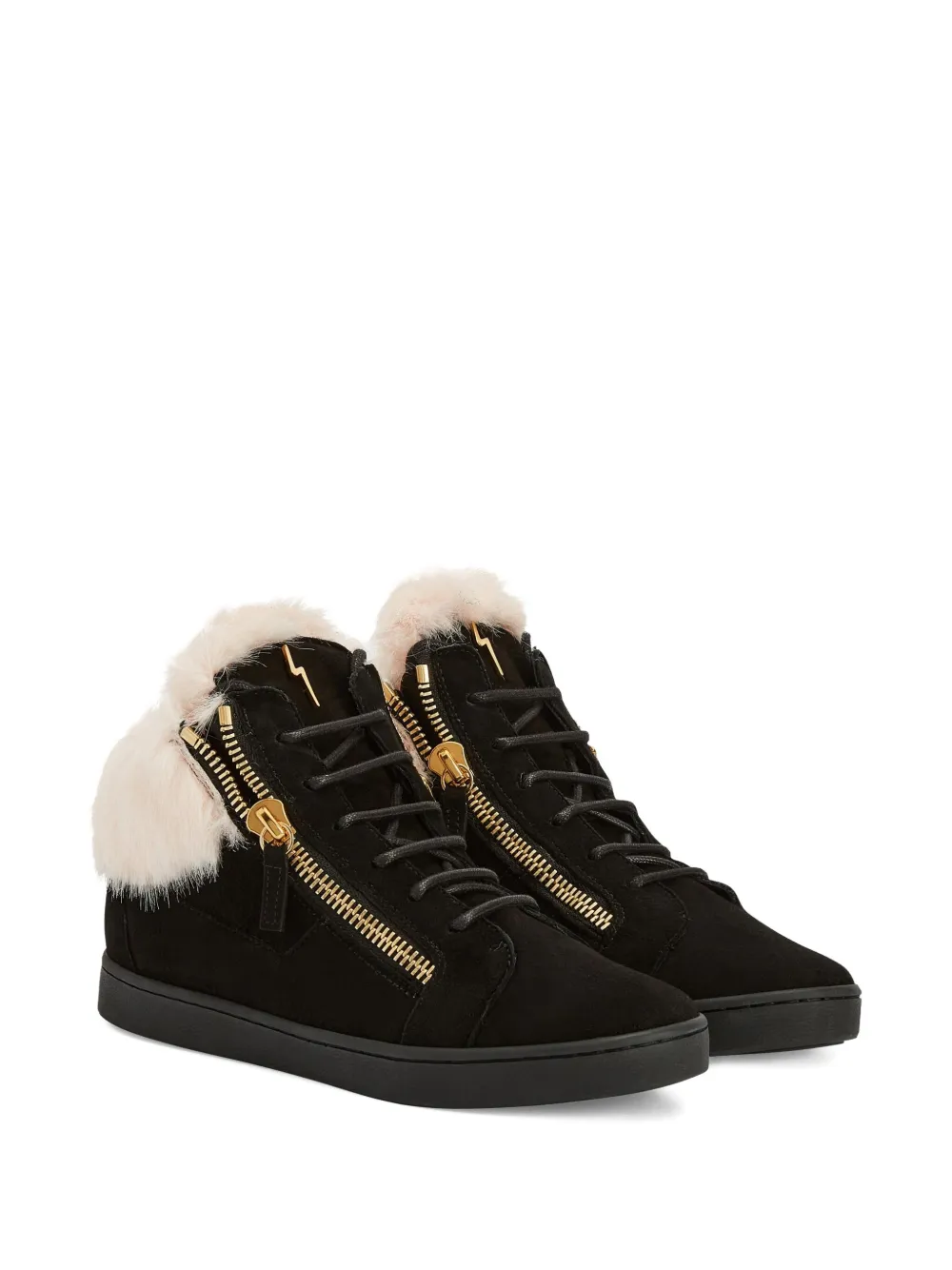 Кроссовки Kriss с меховой отделкой Giuseppe Zanotti, черный — фото 2