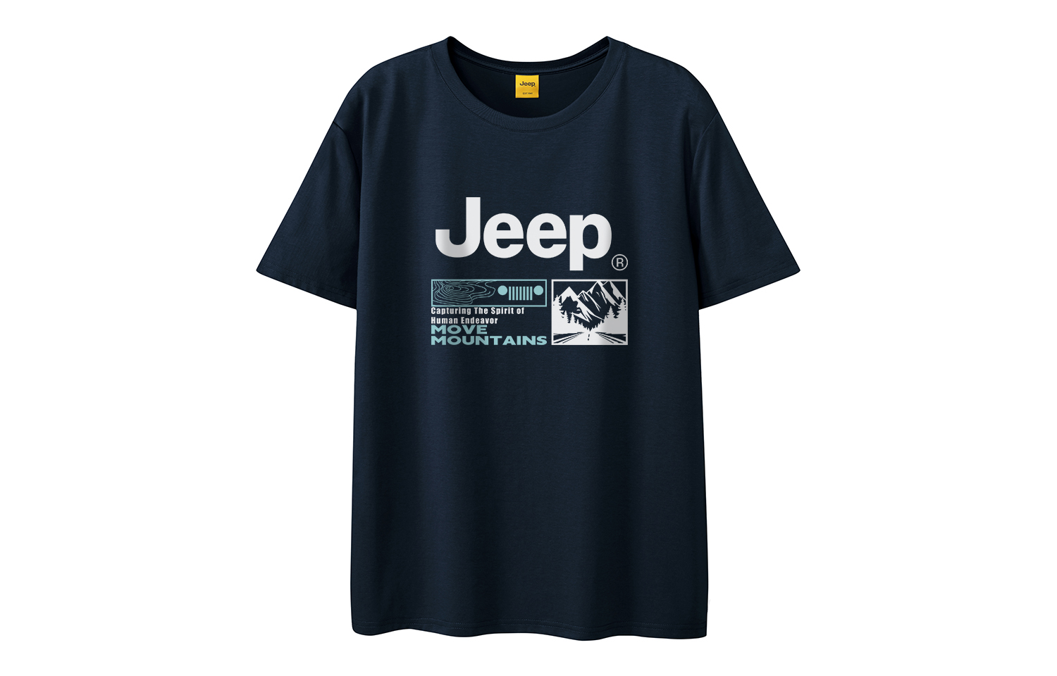 

Футболка Unisex Crew Neck Moderate Straight Fit Jeep, темно-синий