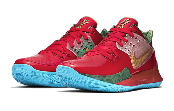 Кроссовки губка боб квадратные штаны x kyrie low 2 ep Nike, красный — фото 3