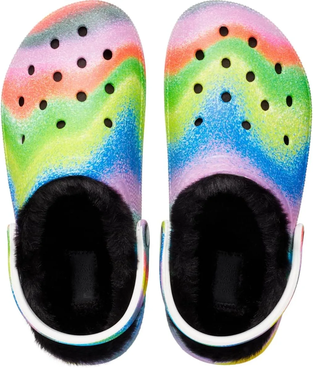 Сабо Crocs Classic Lined Tie-Dye, белый — фото 2