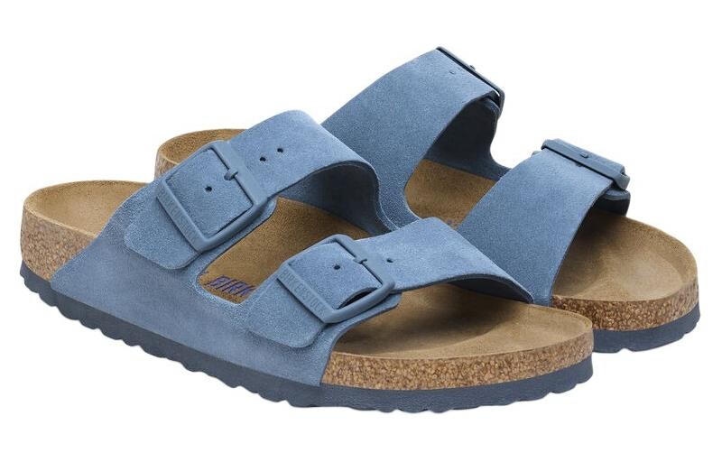 Шлепанцы Arizona Soft Footbed унисекс синего цвета Birkenstock — фото 4