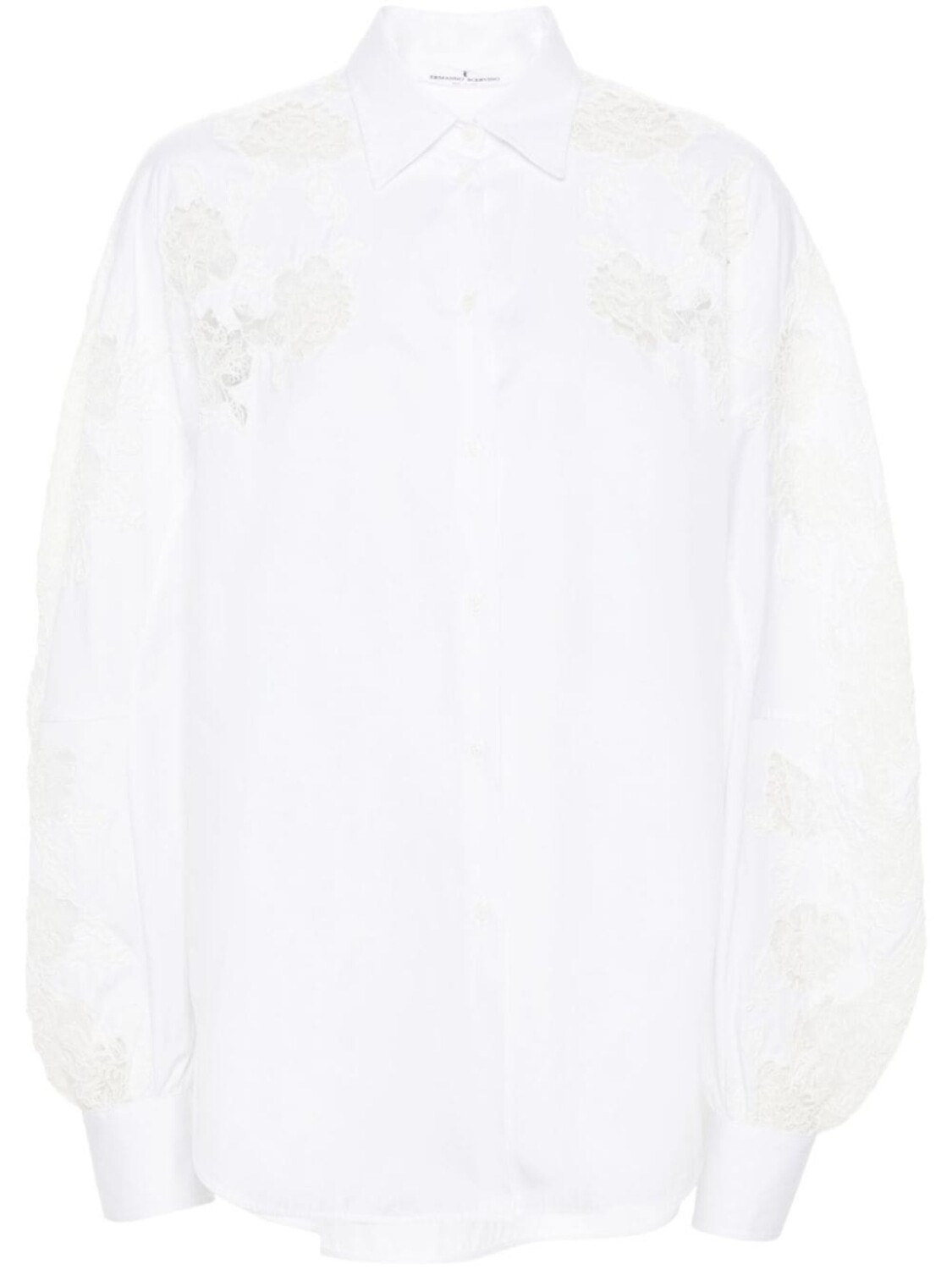 

Ermanno Scervino рубашка с цветочной аппликацией, белый
