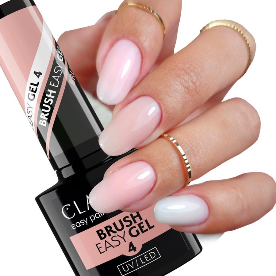 

Гель-лак Claresa Brush Easy Gel во флаконе с кисточкой 4 бежевый нюд 5 г Puderek