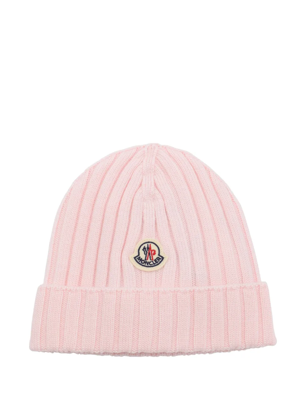 

Трикотажная шапка в рубчик Moncler Enfant, розовый