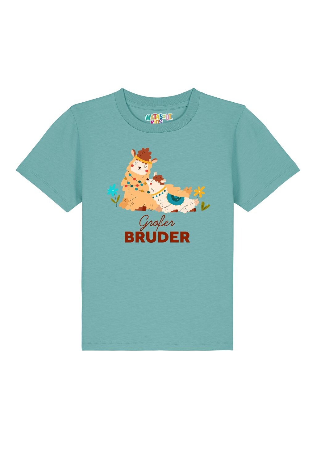 

Футболка с принтом LAMA GROSSER BRUDER watapparel, цвет Mottled Green