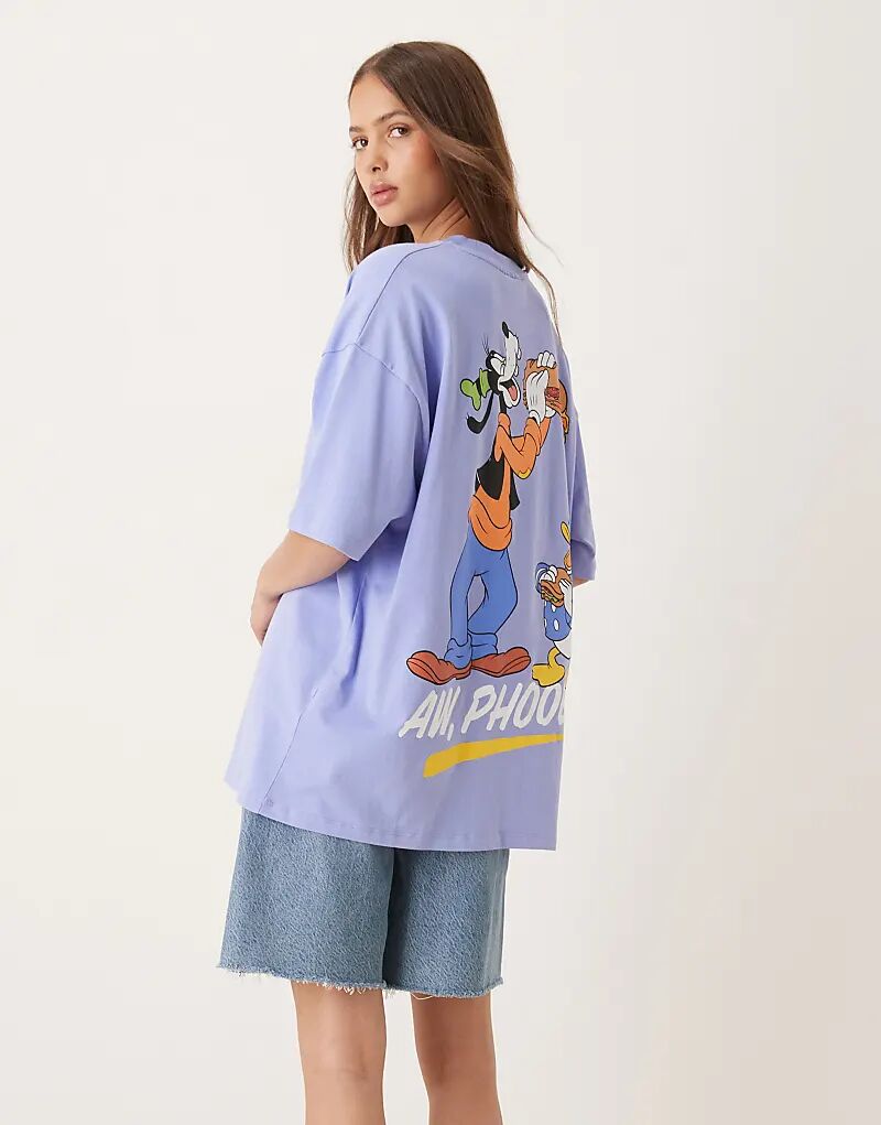 

Футболка унисекс оверсайз от ASOS DESIGN Disney с принтом Гуфи фиолетового цвета