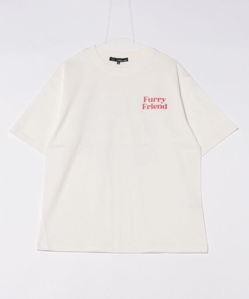 

８(eight) Футболка с принтом, кремовая, Eight