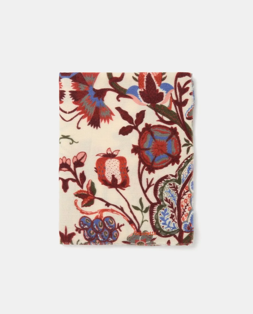 

Шарф с цветочным принтом Tintoretto, экрю