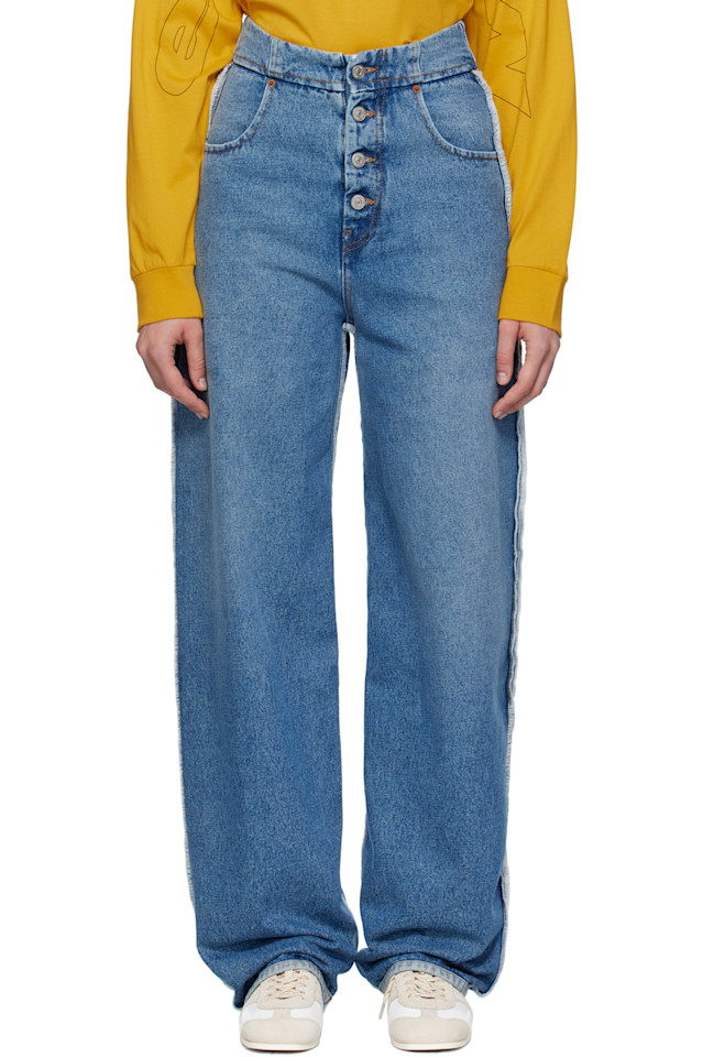 

Джинсы с необработанным краем Mm6 Maison Margiela, синий