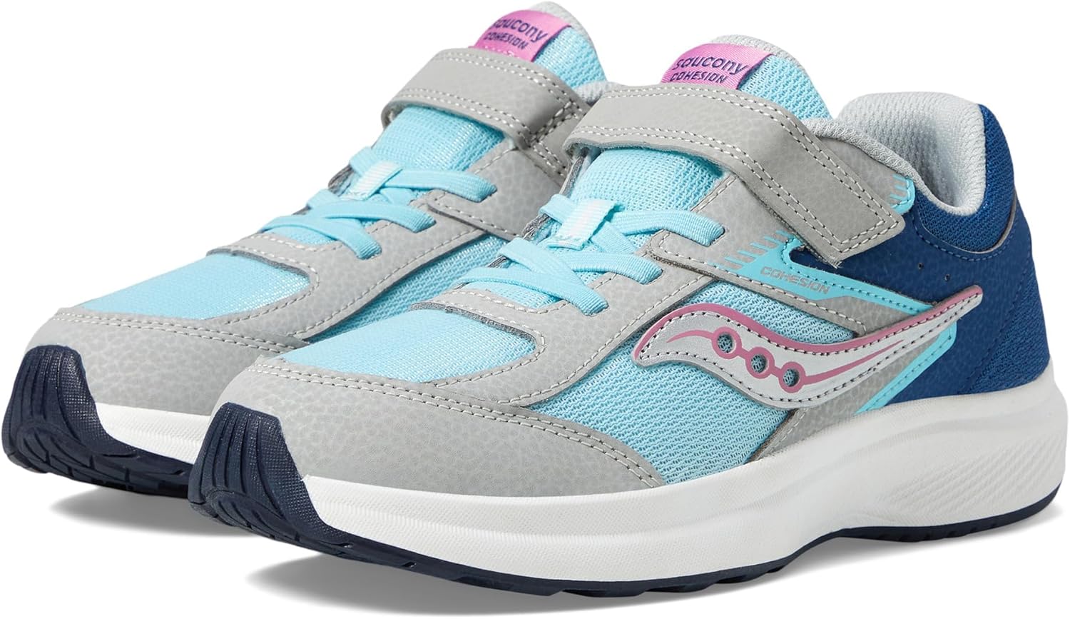 

Детские кроссовки Saucony Cohesion с альтернативной застежкой для детей и подростков, синий/голубой/темно-синий