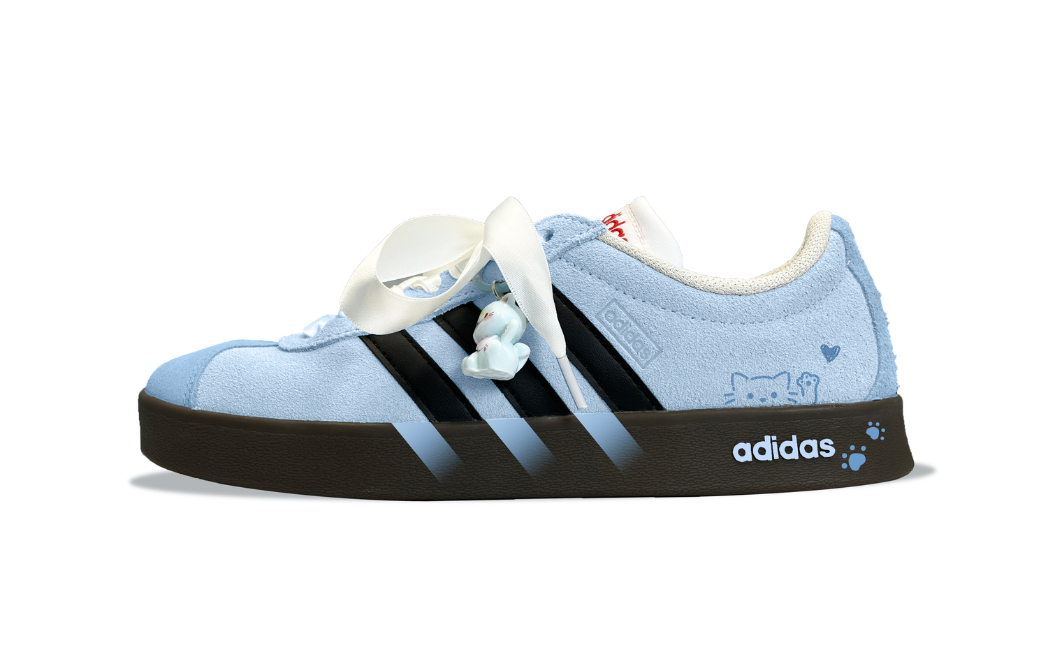 

Adidas VL COURT 2.0 YDCC Молочные голубые кошачьи лапки устойчивые к истиранию низкие скейтерские кроссовки унисекс синий, цвет Blue