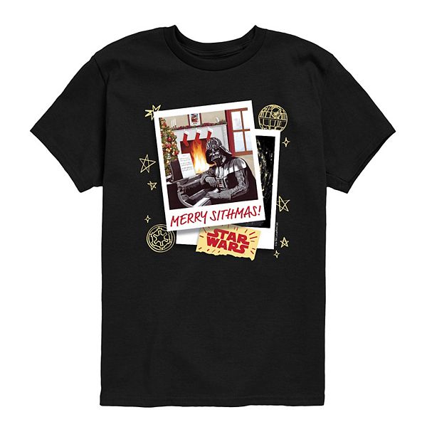 

Футболка с принтом Merry Sithmas для мальчиков 8-20 Star Wars, Black