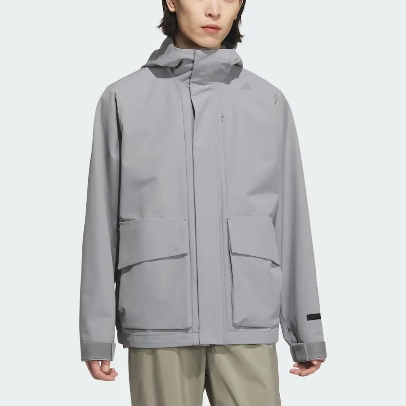 Adidas Теплая вязаная куртка мужская серая, Gray — фото 3