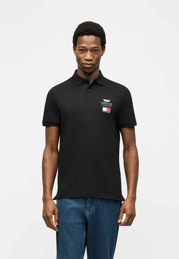 Футболка-Поло унисекс с логотипом команды cadillac formula 1. Tommy Hilfiger, Black