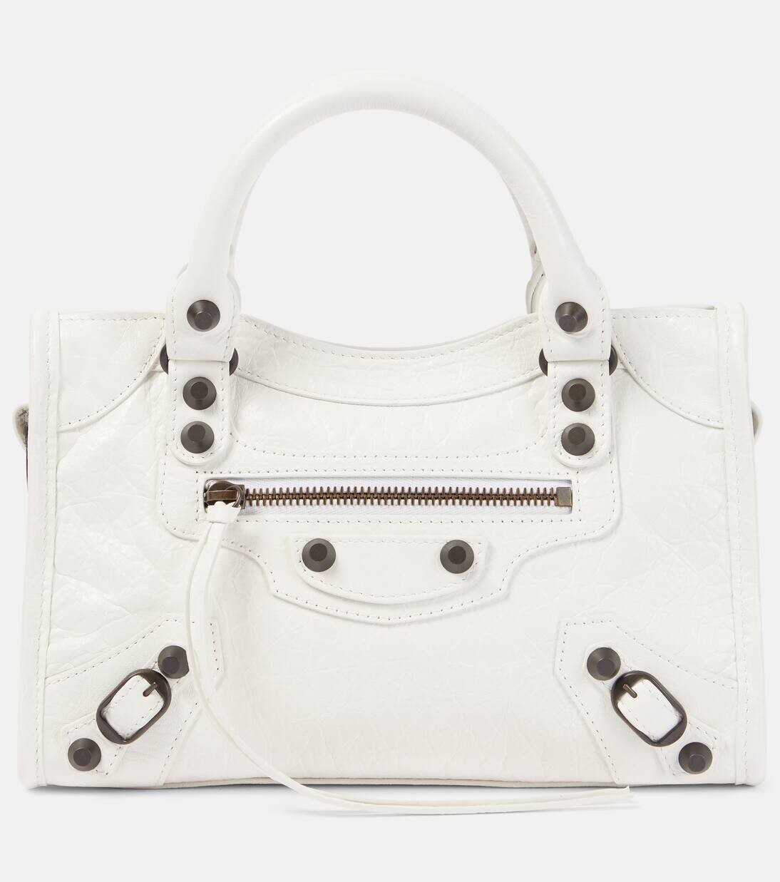 

Кожаная сумка через плечо Le City Mini Balenciaga, белый