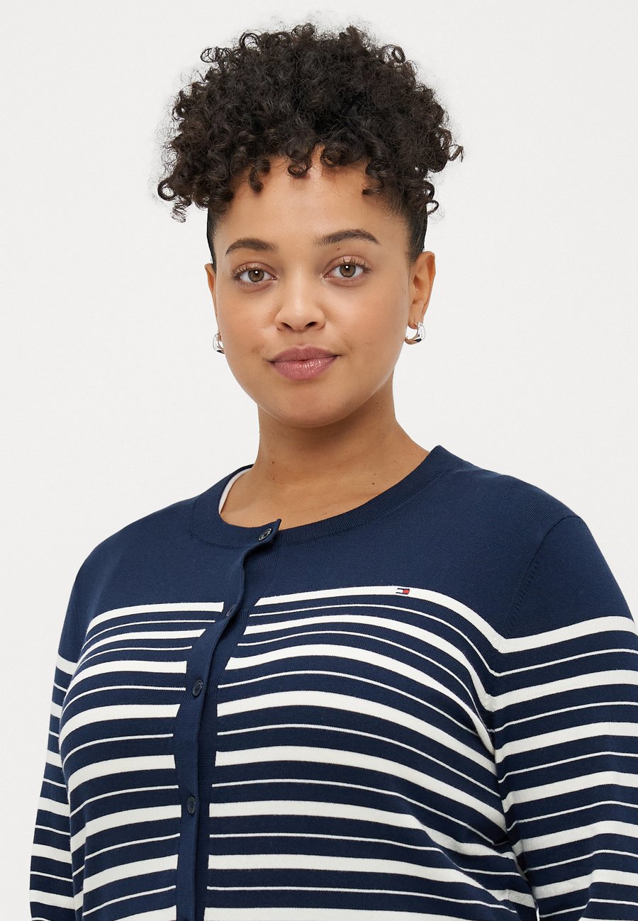 Кардиган Tommy Hilfiger Curve Cardigan, Dark Night Navy/Calico/Dark Blue — фото 4