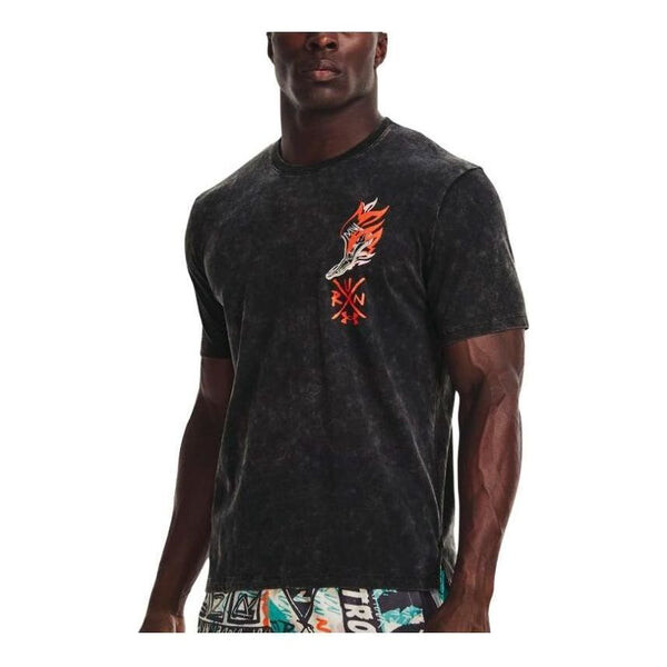 

Футболка destroy all miles t-shirt 'black' Under Armour, черный