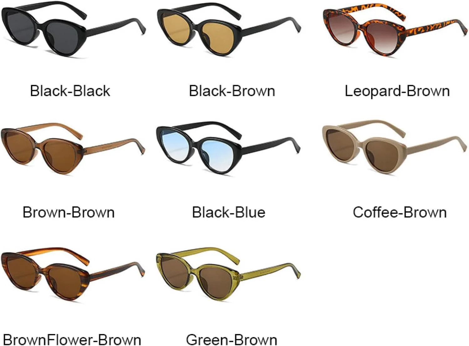 

Солнцезащитные очки с защитой от УФ-излучения UV400 | «Кошачий глаз» | Для женщин и мужчин | Для занятий спортом на открытом воздухе и вождения DSVIGF, Brown-brown