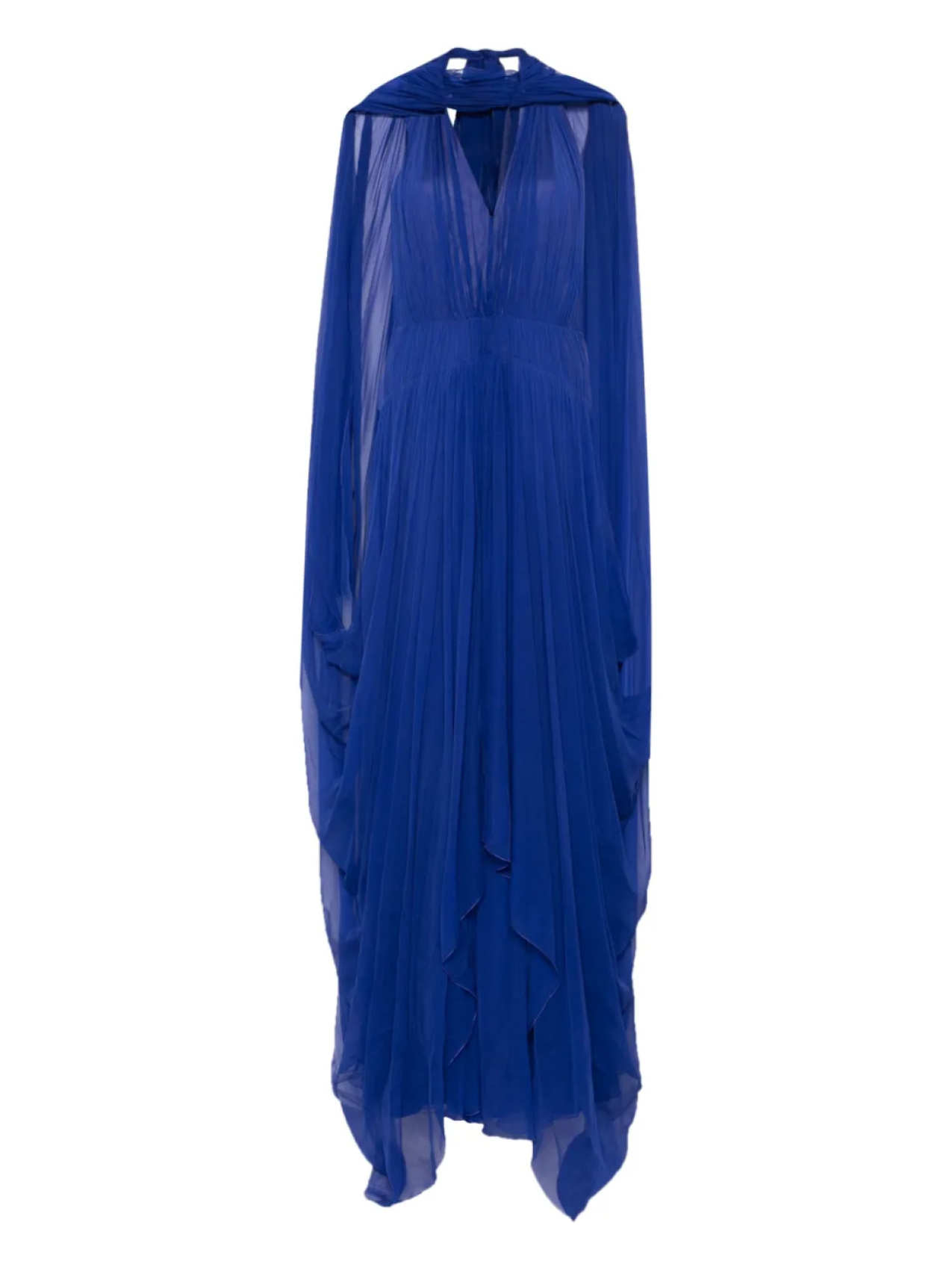 

Платье макси с накидкой Alberta Ferretti, синий