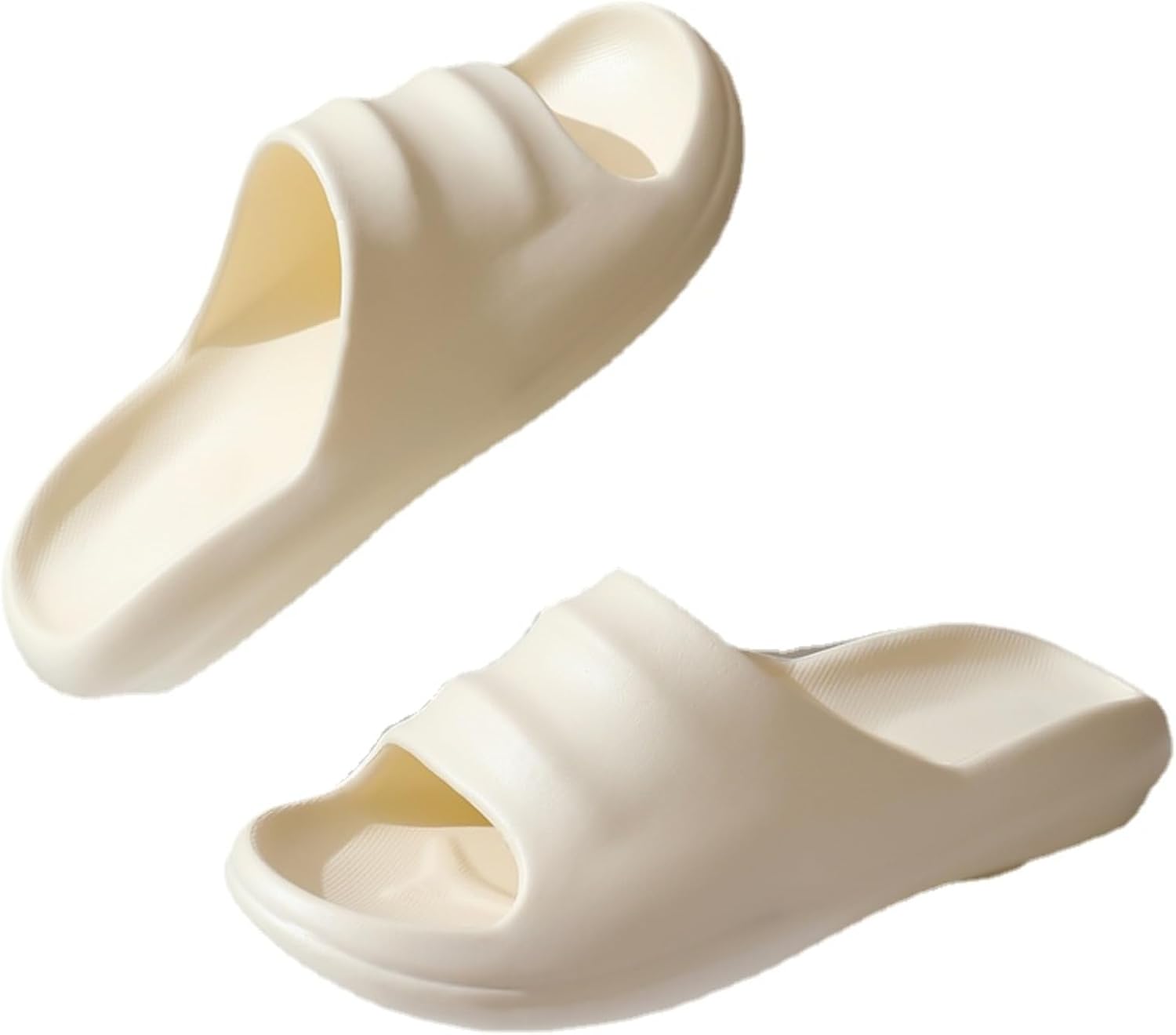 

Тапочки-подушечки для женщин и мужчин, шлепанцы, сандалии для душа, шлепанцы Cloud Slides с толстой подошвой Srdmuph, белый