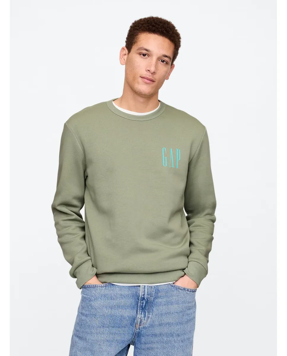 

Мужская толстовка без капюшона с логотипом спереди Gap, зеленый