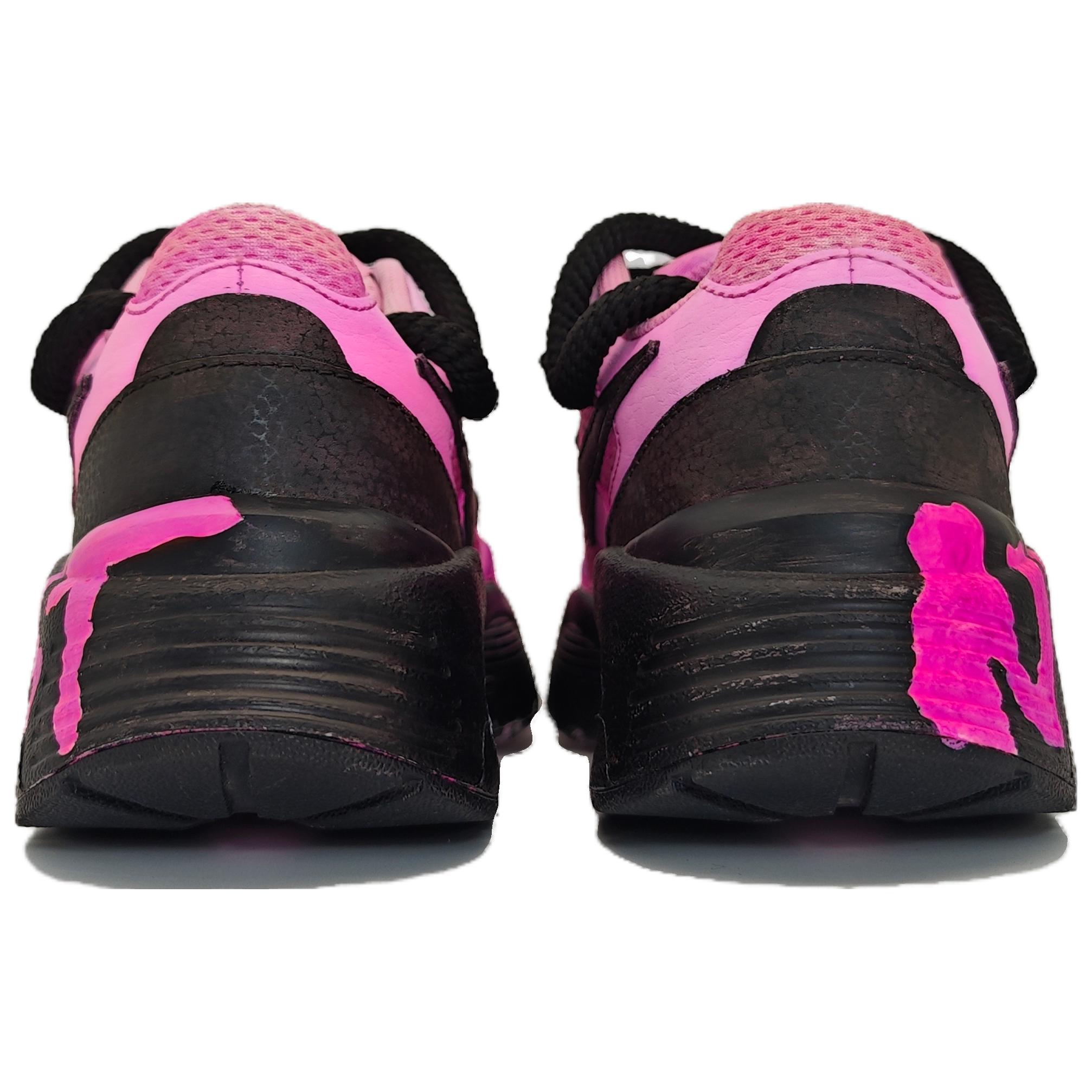 Nike Air Max Fusion Женские Черно-Розовые Повседневные Беговые Кроссовки Низкие Амортизирующие Противоскользящие Износостойкие — фото 4