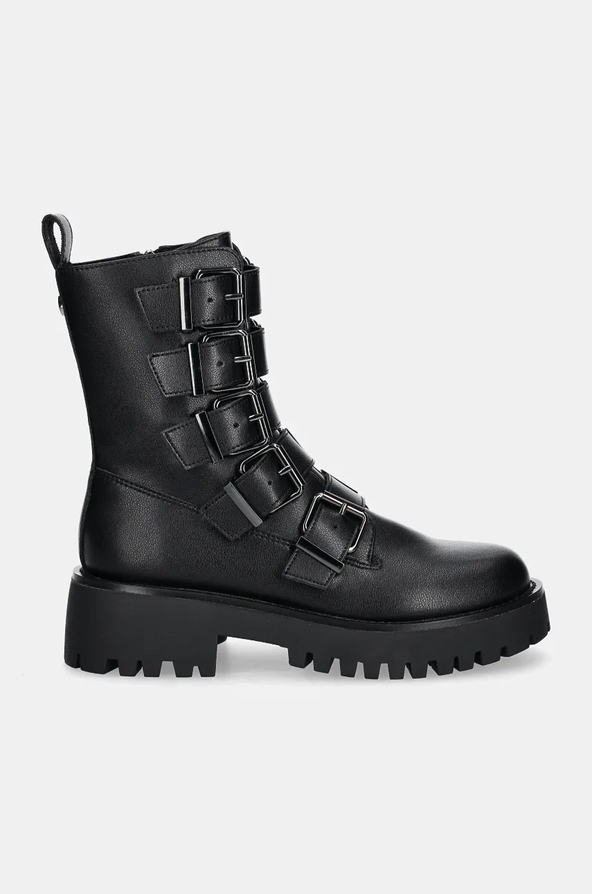Женские ботинки Steve Madden кожаные байкерские, черный — фото 3