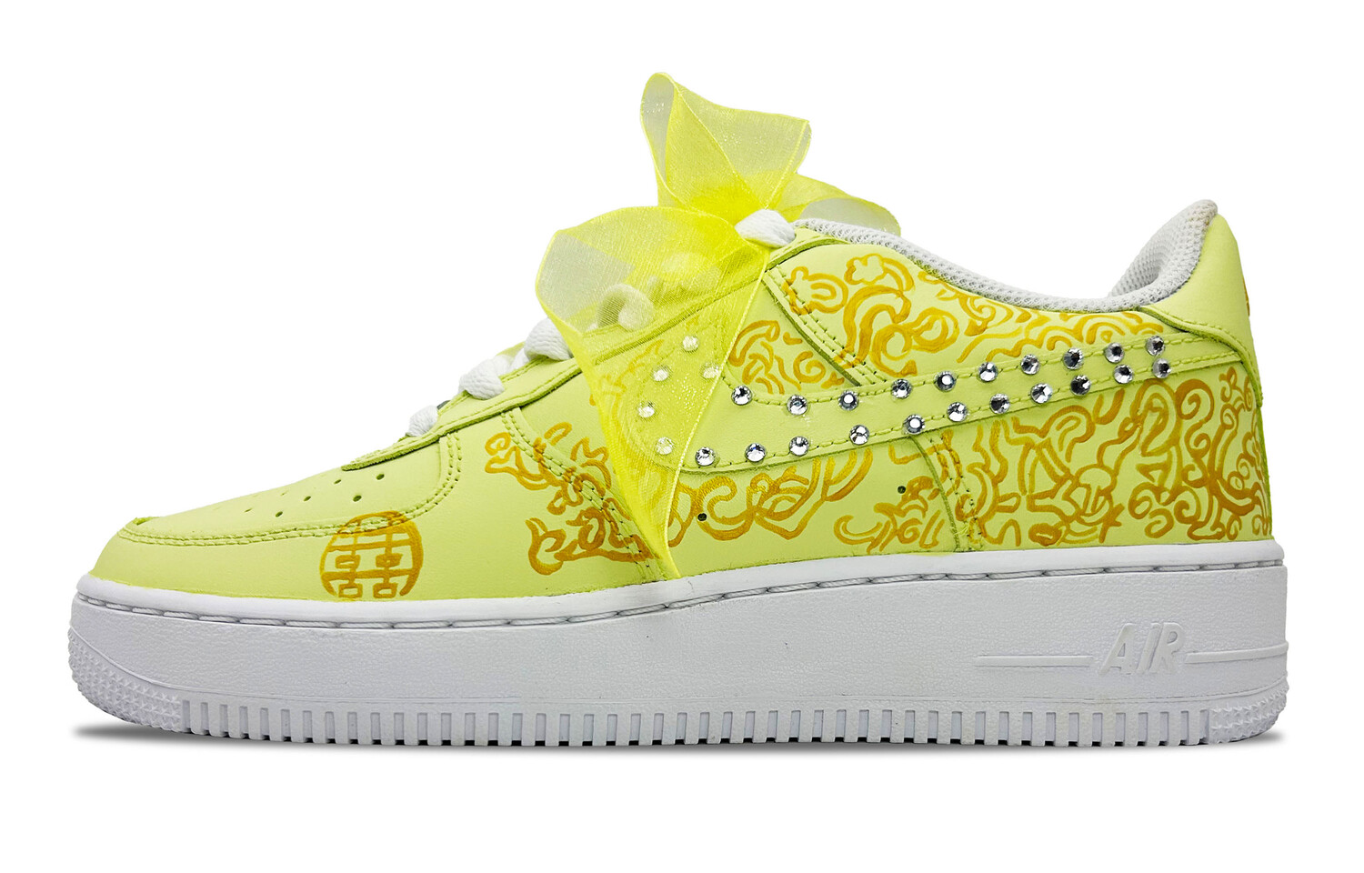 

Кроссовки Nike Air Force 1 Skateboarding Shoes Women's Low-top Yellow/Gold, золотой, Желтый, Кроссовки Nike Air Force 1 Skateboarding Shoes Women's Low-top Yellow/Gold, золотой