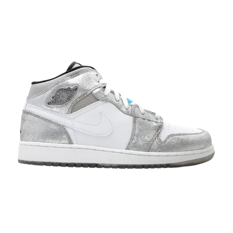 

Кроссовки Air Jordan 1 Premium GS 'Metallic Silver', серебряный