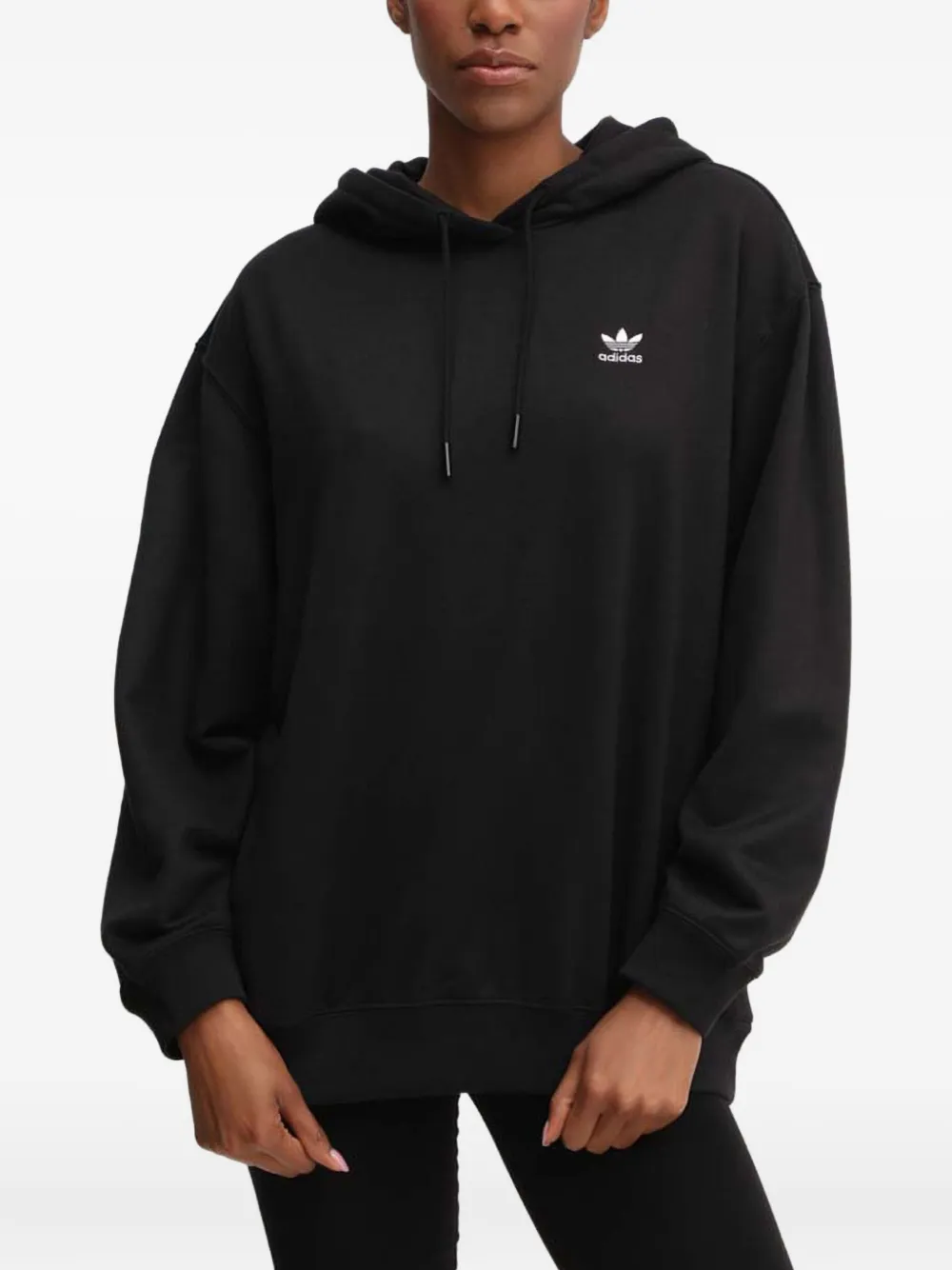 

Худи с вышитым логотипом adidas, черный