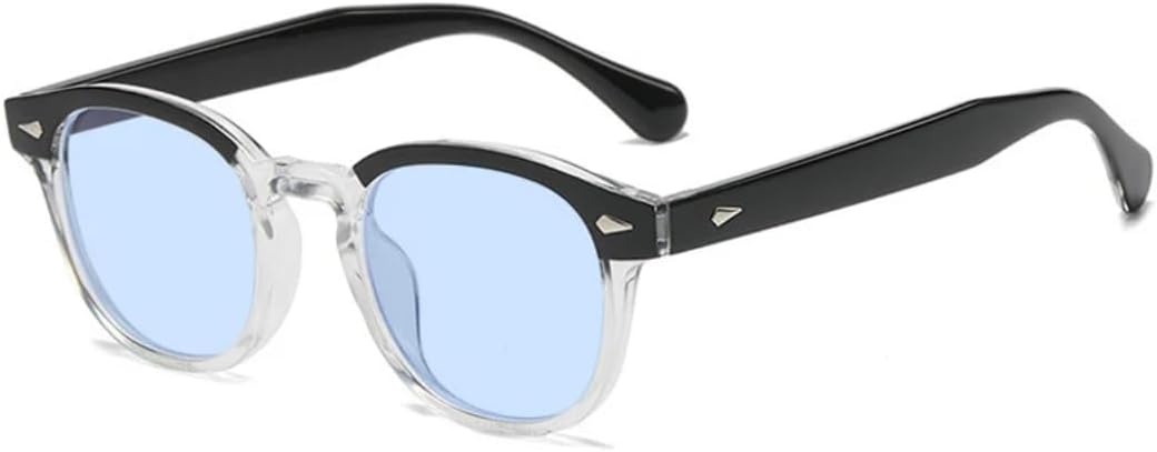 

Ретро круглые солнцезащитные очки для женщин, модные очки с заклепками, солнцезащитные очки UV400 для мужчин, панк-очки с леопардовым принтом SZVVBKK, Black Transparent