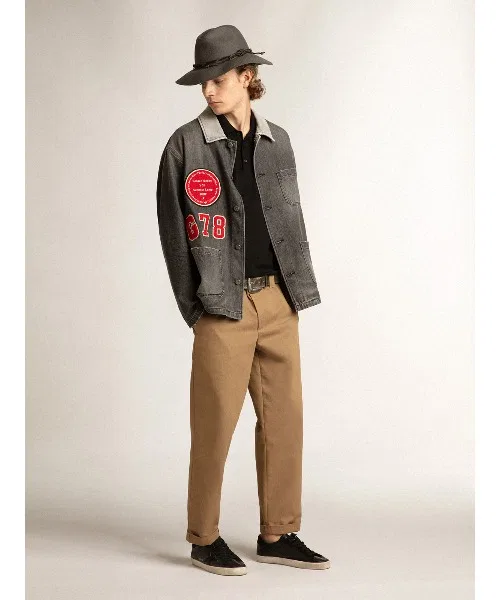 Мужские кроссовки Golden Goose SUPER-STAR из кожи и замши чёрные — фото 3