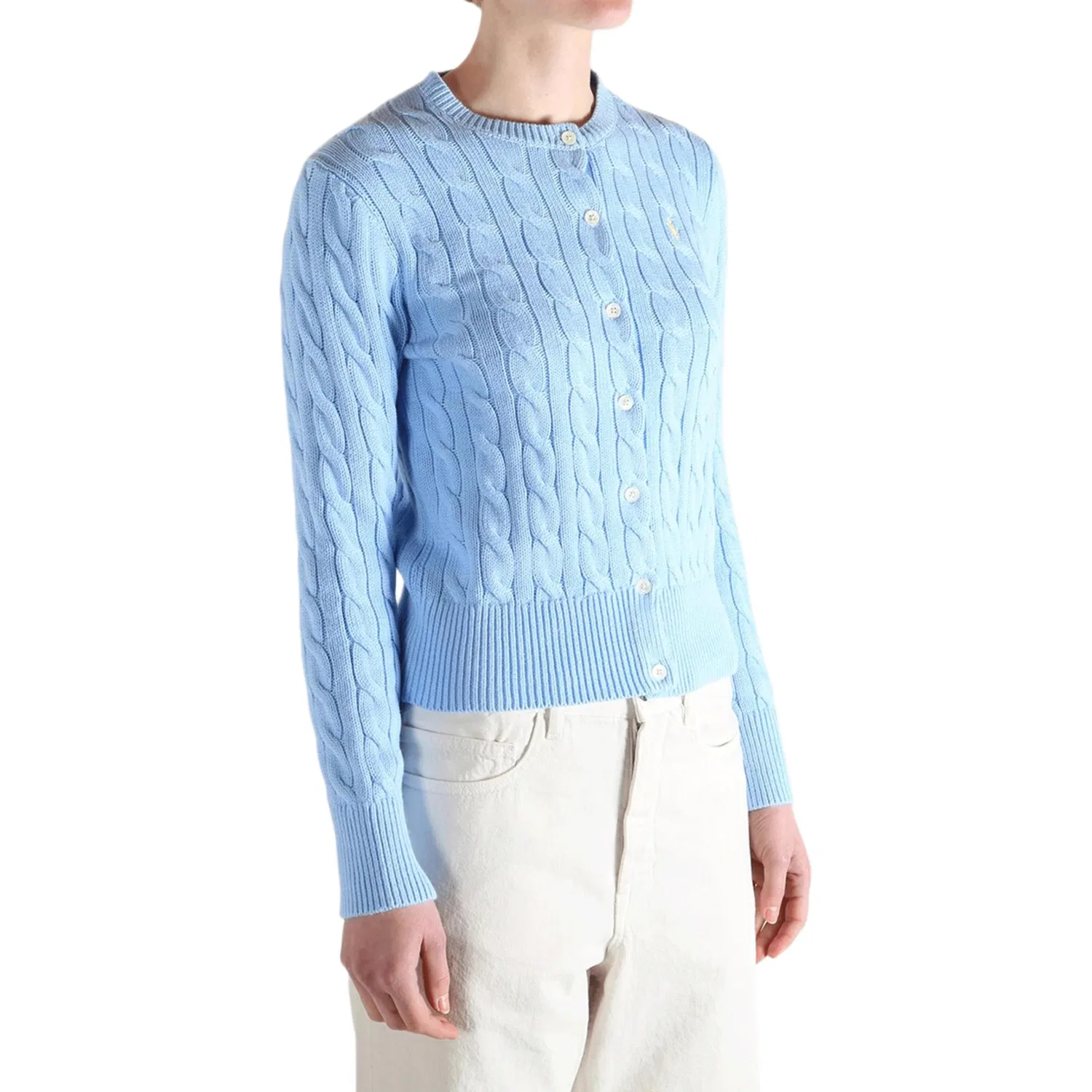 Вязаный топ Polo Ralph Lauren синий — фото 4