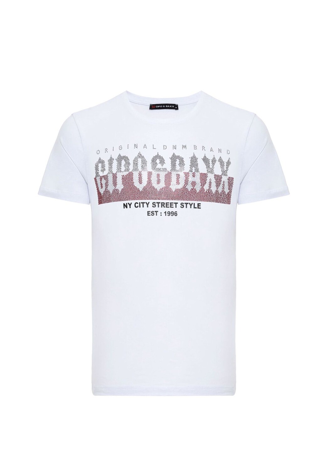 

Футболка с классным принтом на груди CIPO & BAXX, белый