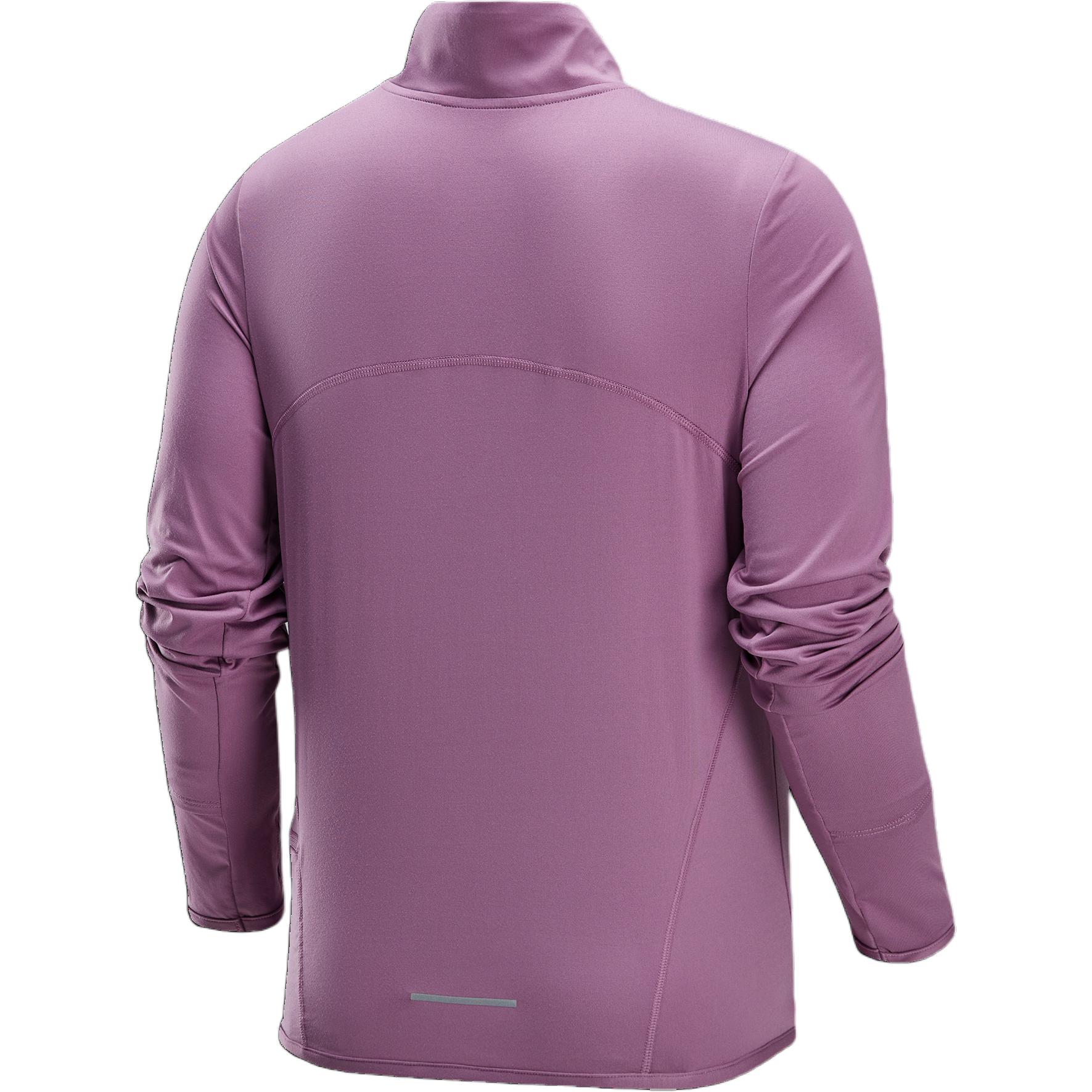 Nike Футболка для бега Dri FIT Swift Element UV женская серо-фиолетовая/reflection silver — фото 4
