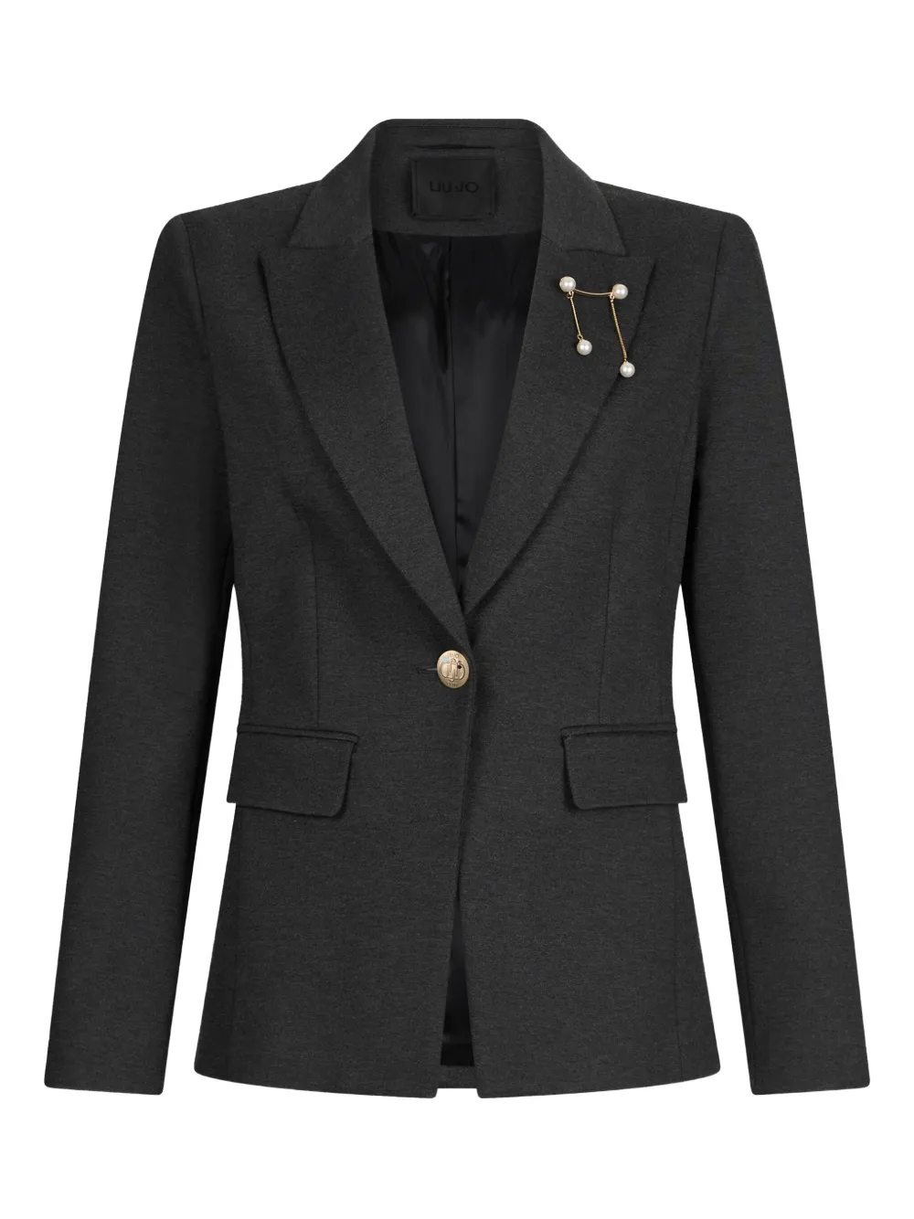 

Приталенный жакет с украшениями из драгоценных камней LIU JO, черный