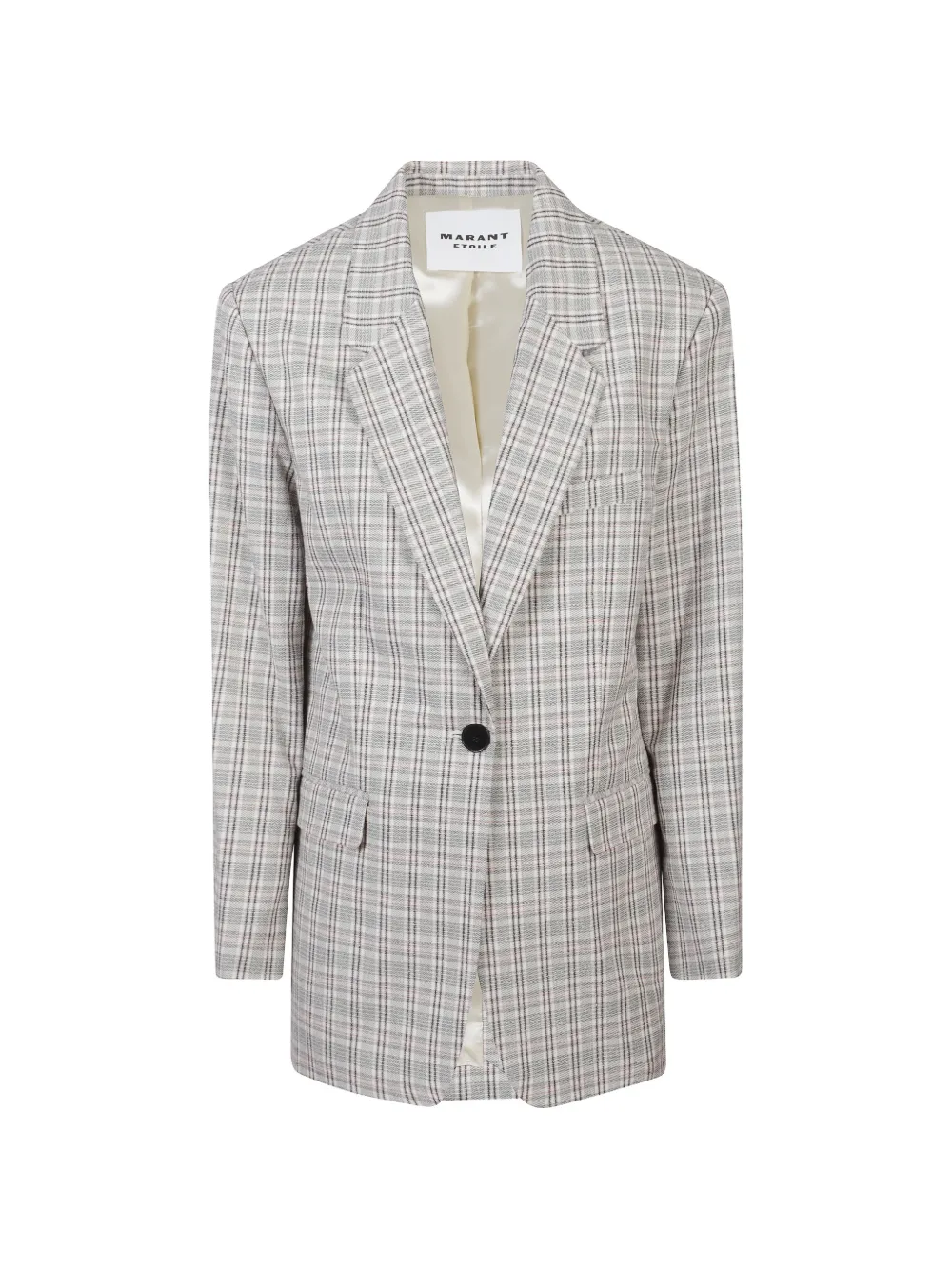 

Клетчатый жакет на пуговицах Marant Étoile, бежевый