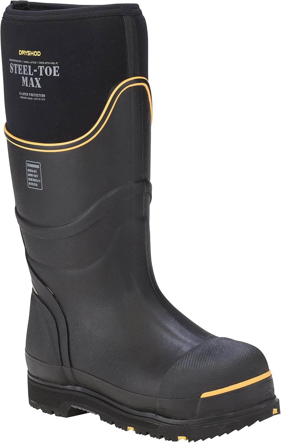 Ботинки Dryshod Unisex с металлическим Носком Max Hi, черный — фото 2