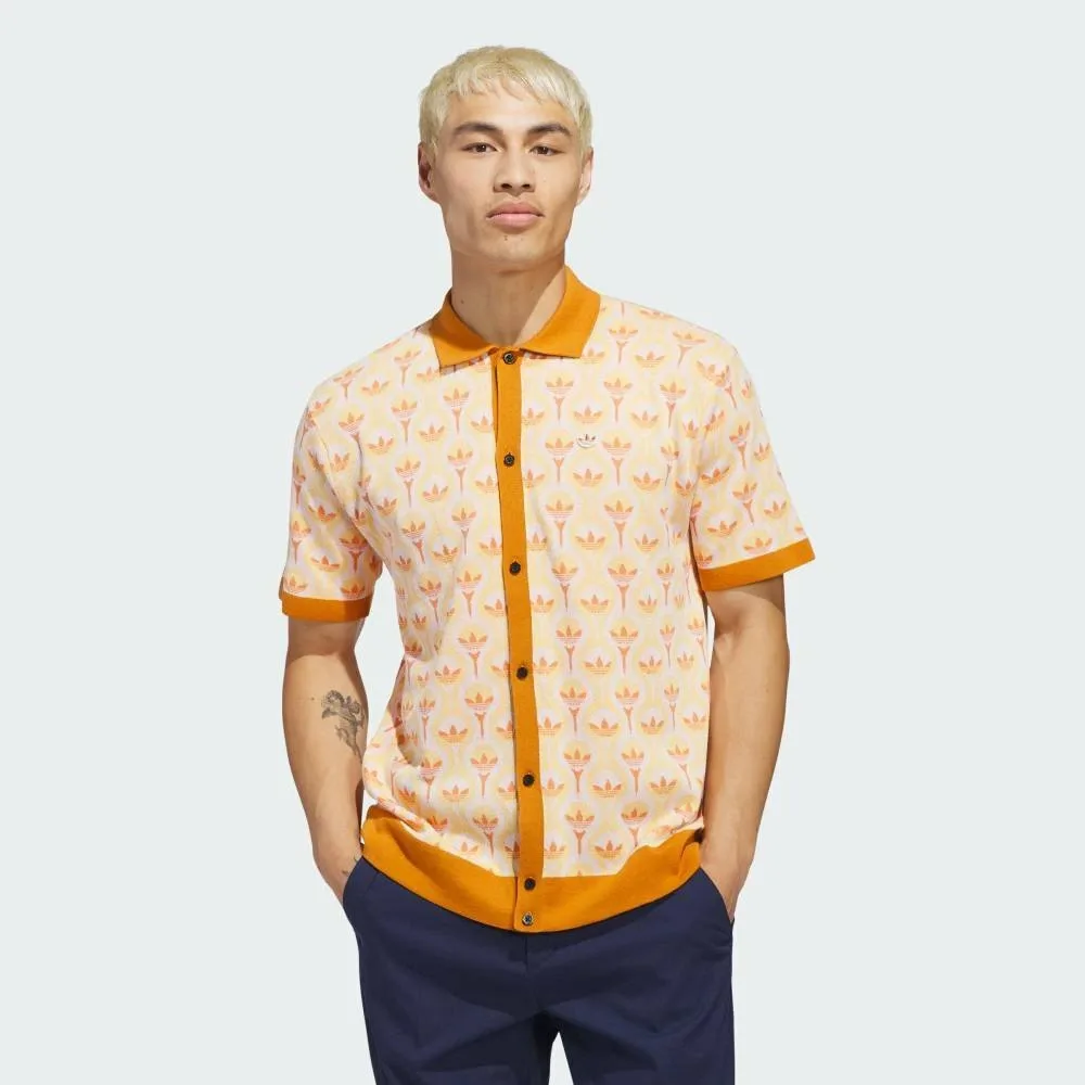 Вязаная рубашка-поло Originals Adidas, white