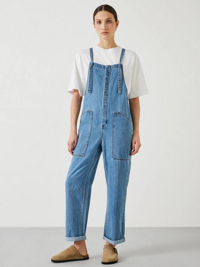 

Укороченный хлопчатобумажный комбинезон элли HUSH, цвет Light Blue Wash